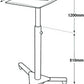 nobo DV/slide projectiewagen, van staal, zilverkleurig