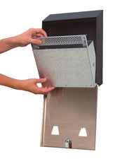 Rubbermaid Wandasbak Rokersstation, zwart / zilver
