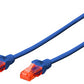 DIGITUS patchkabel, Cat.6, U/UTP, 0.25 m, Schwarz
