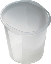helit prullenbak the joy, PP, 13 liter, wit-transparant