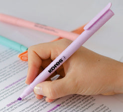Kores Highlighter Pen High Liner Pastel, set van 6