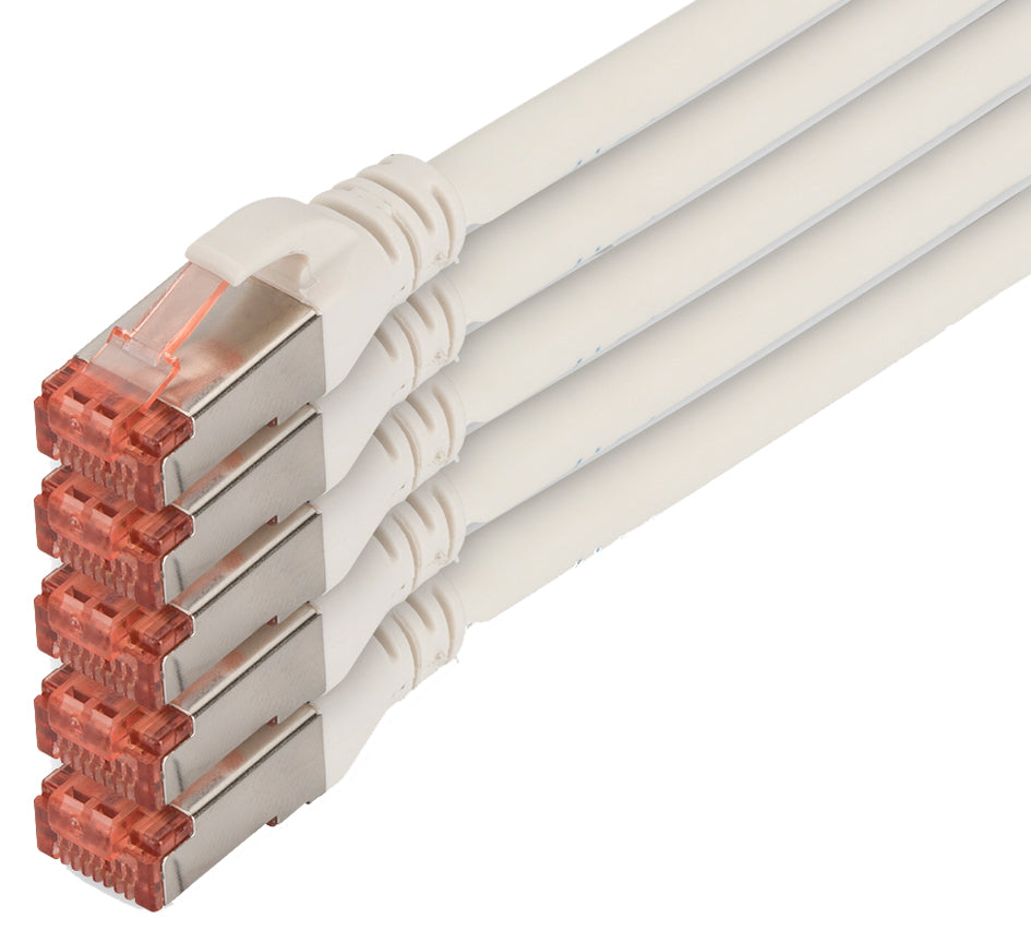 DIGITUS Patchkabel Kat. 6, S/FTP, 10,0 m, schwarz, 5er