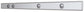 MAUL magnetische wandrail, lengte: 1.000 mm, zilver