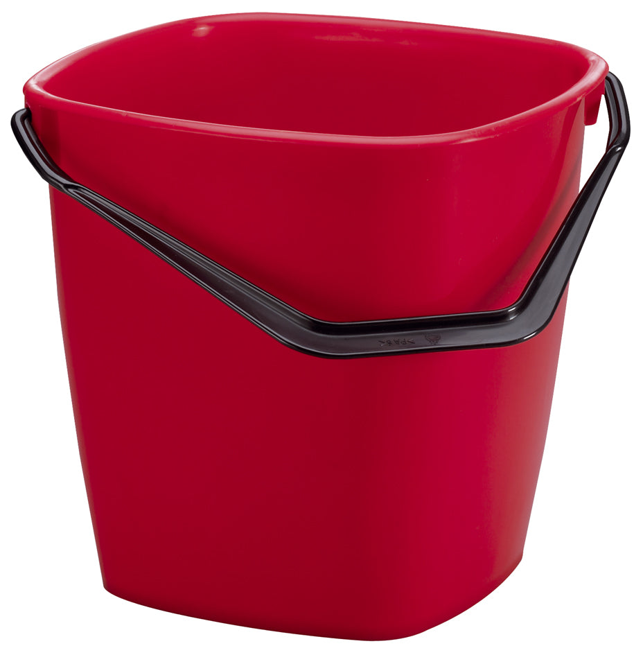 DURABLE BUCKET schoonmaakemmer, 14 liter, rechthoekig, rood