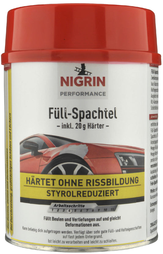 NIGRIN Performance Vulstof, 1 kg, lichtgrijs