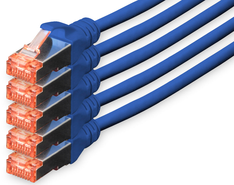 DIGITUS Patchkabel Kat. 6, S/FTP, 10,0 m, schwarz, 5er