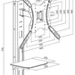 LogiLink TV muurbeugel met plank, voor 81,28 - 139,7 cm