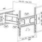 LogiLink TV muurbeugel Full Motion, voor 81,28 - 139,7 cm