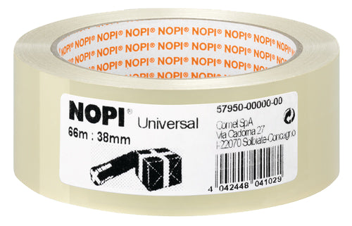 NOPI Verpakkingsplakband Universeel, 50 mm x 66 m, 45 my
