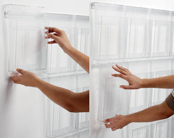 helit Wanddisplay de placativ, 6 x DIN lang, glasklar