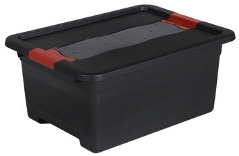 keeeper opbergbox eckhart, 12 liter, grafiet/rood