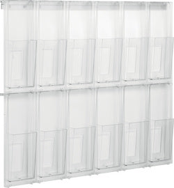 helit Wanddisplay de placativ, 6 x DIN lang, glasklar