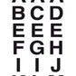 HERMA lettersticker A-Z, folie zwart, 20 x 20 mm