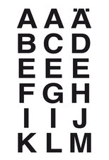 HERMA lettersticker A-Z, folie zwart, 20 x 20 mm