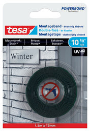 tesa Powerbond montagetape voor metselwerk, 19 mm x 5,0 m