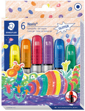 STAEDTLER Noris Glitter gelkrijt, doosje van 6