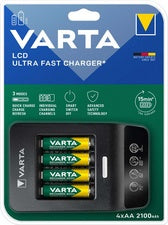 VARTA Lader LCD Ultra Snellader , incl. 4x Mignon