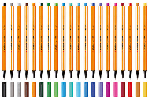 STABILO Fineliner punt 88, lijndikte: 0,4 mm, neon blauw