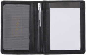 Alassio schrijfblokhouder MONZA, leer, zwart