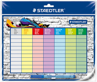 STAEDTLER Stundenplan-Set Lumocolor corrigeerbaar, DIN A4