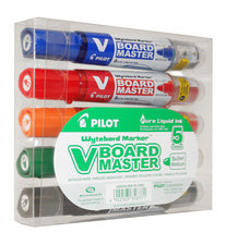PILOT whiteboard marker V BOARD MASTER, wigvormige punt, set van 5