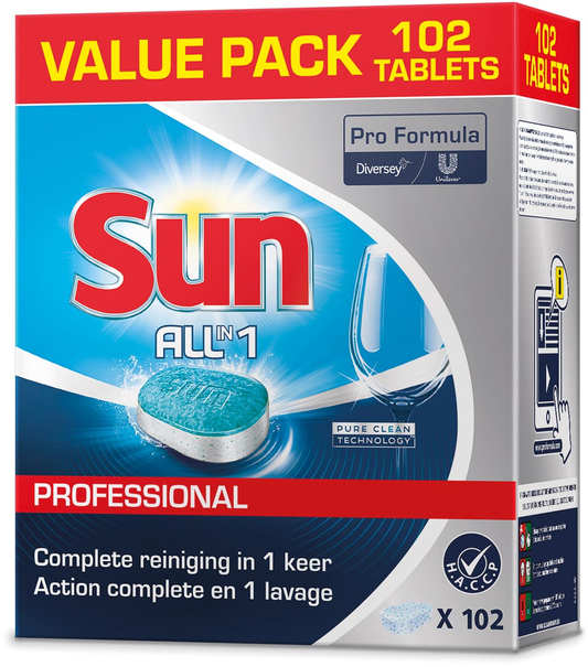 Sun Pro Formula All-in-one vaatwastabletten, 102 stuks