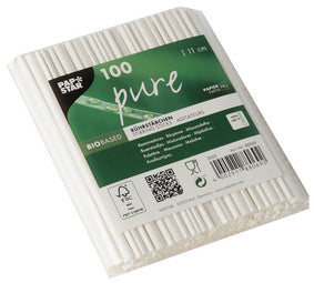 PAPSTAR Papierroerders zuiver, lengte: 110 mm, wit