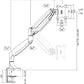 LogiLink TFT/LCD monitorarm, gemaakt van aluminium, zilver
