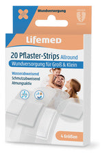 Lifemed Pflaster-Strips Allround, halftransparant, 20er