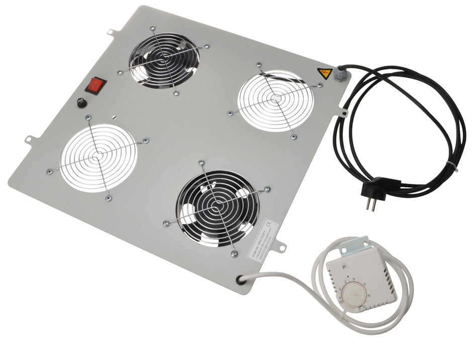 DIGITUS dakventilatoreenheid, 2 ventilatoren, zwart (RAL 9005)