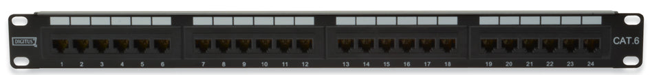 DIGITUS 19 Patch Panel Cat.6, klasse E, 48 x RJ45, 1 RU