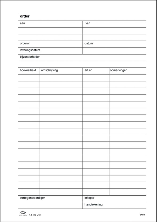 Atlanta by Jalema orderformulieren zelfkopiërend