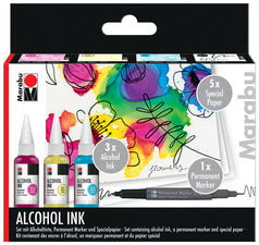 Marabu Permanent Alcohol Dye Inkt-Set BLOEMEN