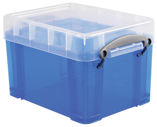 Really Useful Box opbergdoos 3 liter, transparant blauw
