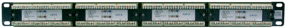 DIGITUS 19 Patch Panel Cat.5e, Klasse D, 24 x RJ45, 1 RU