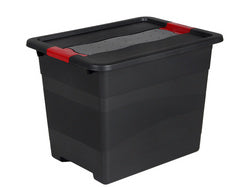 keeeper opbergbox eckhart, 24 liter, grafiet/rood