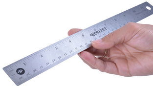 WESTCOTT metalen liniaal met kurkrug, lengte: 300 mm