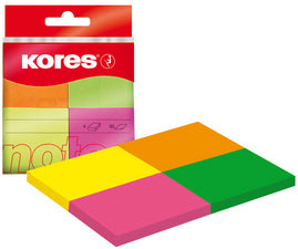 Kores Kleefbriefjes Veelkleurig, 40 x 50 mm, Neonkleuren