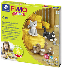 FIMO kinderen Modelleer-Set Vorm & Speel Kat, Niveau 2