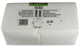 PAPSTAR Servetten, 330 x 330 mm, 1-laags, wit