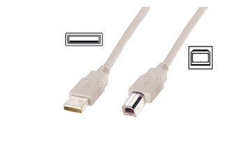 DIGITUS USB 2.0 aansluitkabel, USB-A - USB-B stekker, 0,5 m