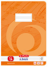 herlitz muziekboek x.book, DIN A4, regel 14, 8 bladen