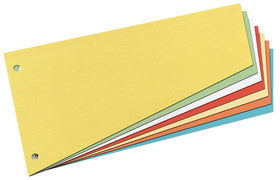 herlitz verdelers, trapeziumvormig, manilla karton, blauw