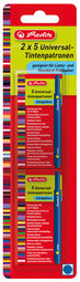herlitz inktpatronen grote capaciteit, koningsblauw, uitwisbaar