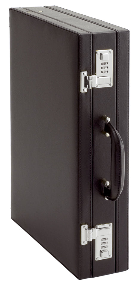 Alassio Attaché Case PONTE, imitatieleer, zwart