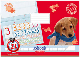 herlitz oefenboek voor het leren van getallen, x.book, DIN A4 liggend, regel ZL