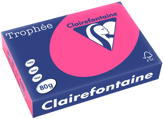 Clairalfa Multifunctioneel papier Trophée, A4, 80 g/m², neonroze