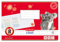herlitz x.book calculator notebook, DIN A5 liggend, regel R / kwadraat