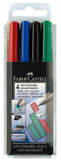 FABER-CASTELL MULTIMARK S niet-permanente markers, set van 4