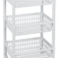 plast team opbergtrolley, met 3 manden, wit